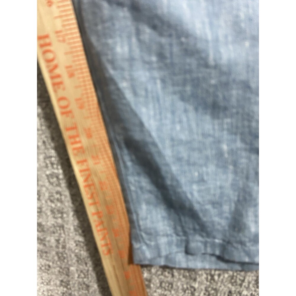 Boden Casual Linen Pants Seaspray Blue Relaxed Tapered Cropped Leg NWT US 4R - Picture 8 of 12